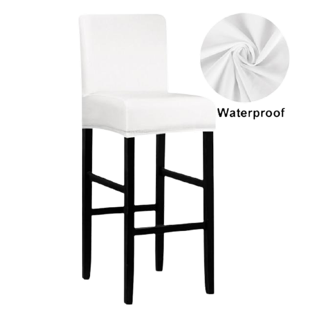 Housse de Tabouret de Bar Simili Cuir Blanc | Housse Moderne