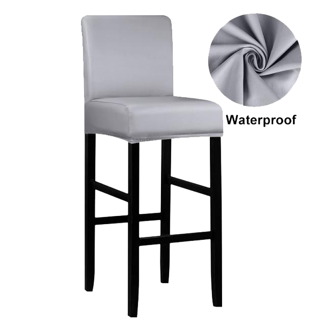 Housse de Tabouret de Bar Simili Cuir Gris | Housse Moderne