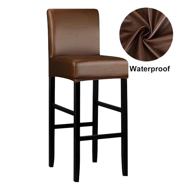 Housse de Tabouret de Bar Simili Cuir Marron | Housse Moderne