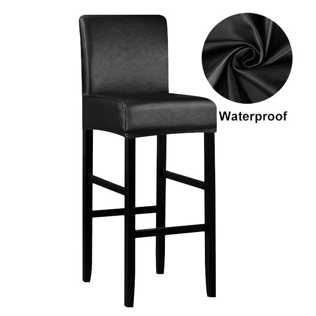 Housse de Tabouret de Bar Simili Cuir Noir | Housse Moderne