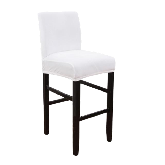 Housse de Tabouret de Bar Velours Blanc | Housse Moderne