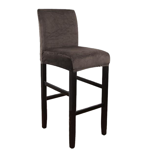 Housse de Tabouret de Bar Velours Marron Foncé | Housse Moderne