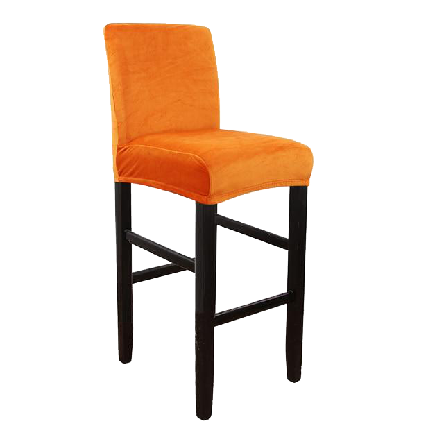 Housse de Tabouret de Bar Velours Orange | Housse Moderne