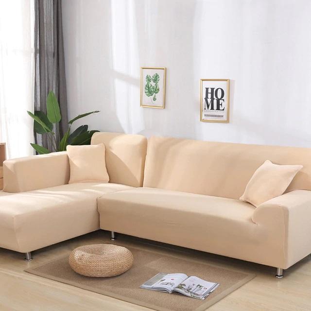 Housse Canapé d&#39;Angle Beige-Housse-Moderne