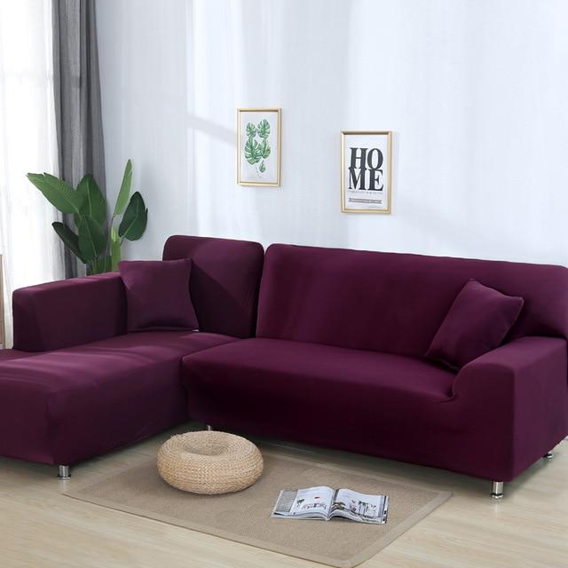 Housse Canapé d'Angle Violet-Housse-Moderne