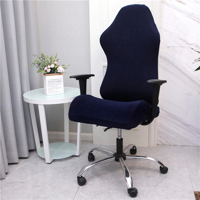 Housse de Chaise Gamer Jacquard Bleu Marine | Housse Moderne