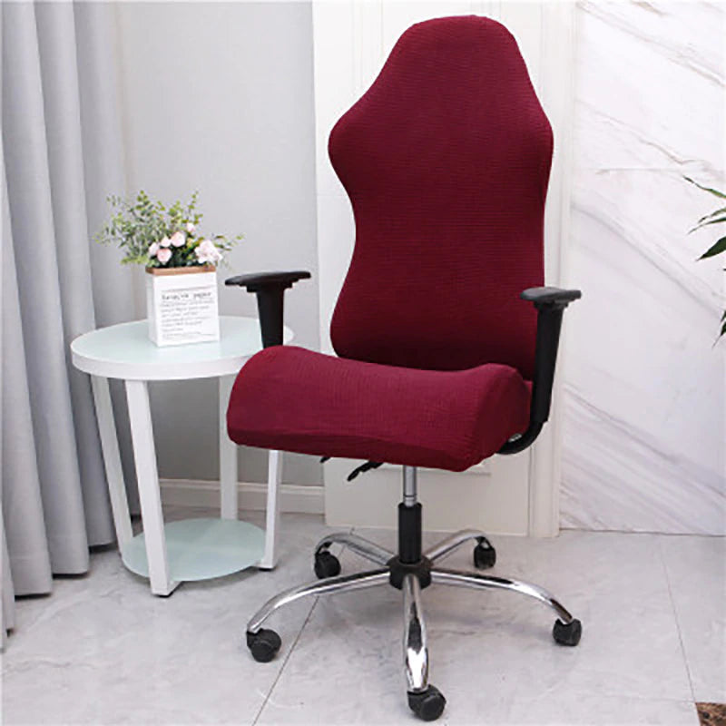 Housse de Chaise Gamer Jacquard Bordeaux | Housse Moderne