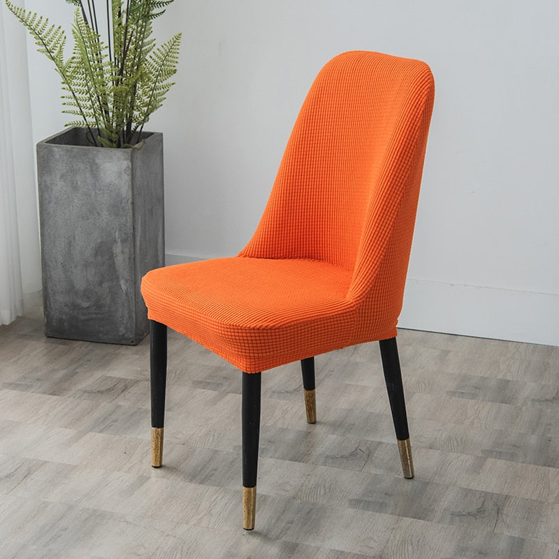 Housse de Chaise Scandinave Jacquard Orange | Housse Moderne