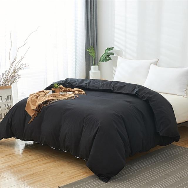 Housse de Couette 240x260 Noir-Housse-Moderne