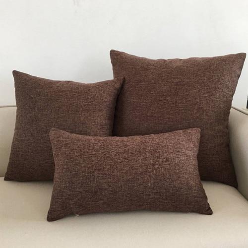 Miulee Ensemble de 2 housses de coussin carrées décoratives en lin de Miulee Ensemble de 2 housses de coussin carrées décoratives en lin de