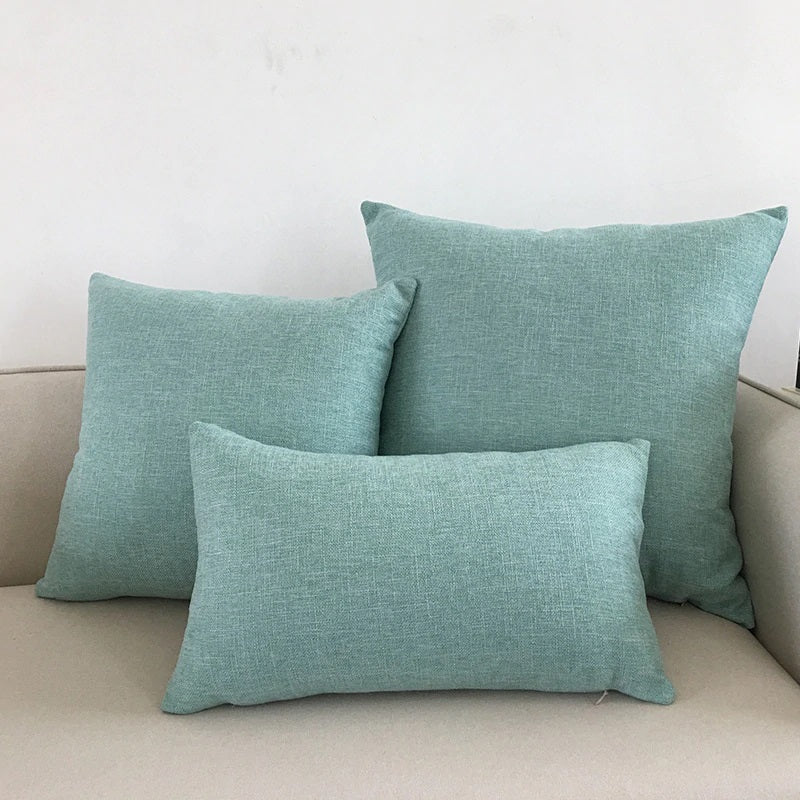 Housse de Coussin 60x60 Bleu Azur | Housse Moderne 