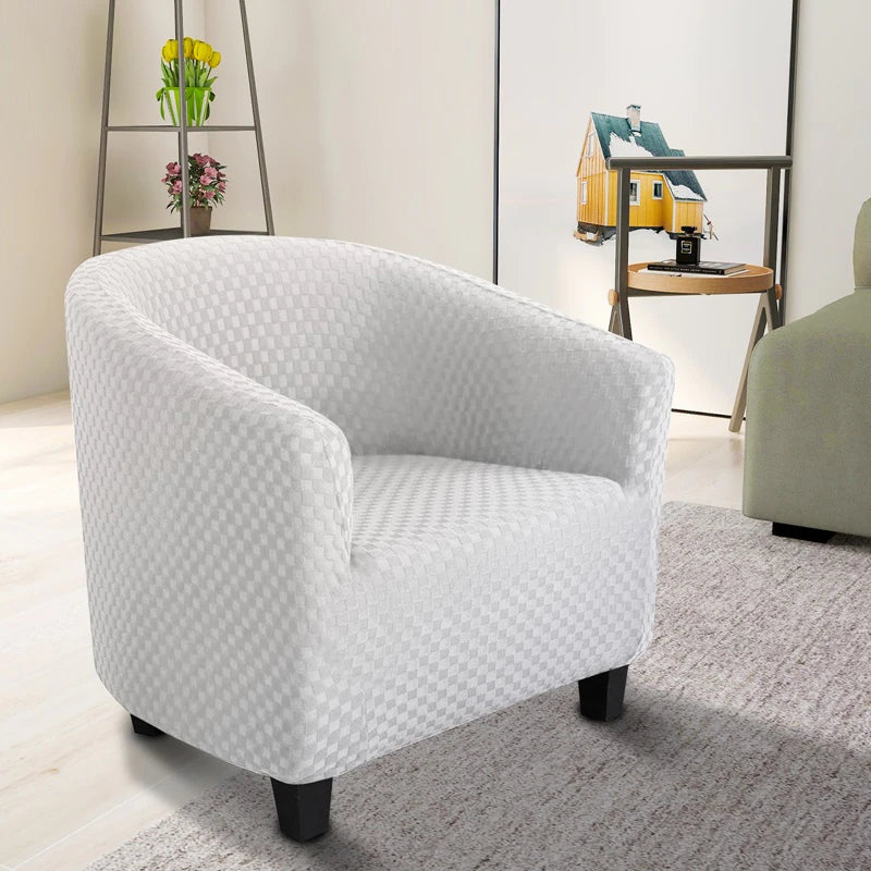 Housse de Fauteuil Cabriolet Damier Blanche | Housse Moderne