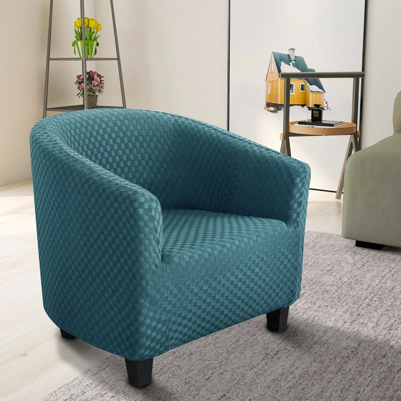 Housse de Fauteuil Cabriolet Damier Bleu Canard | Housse Moderne