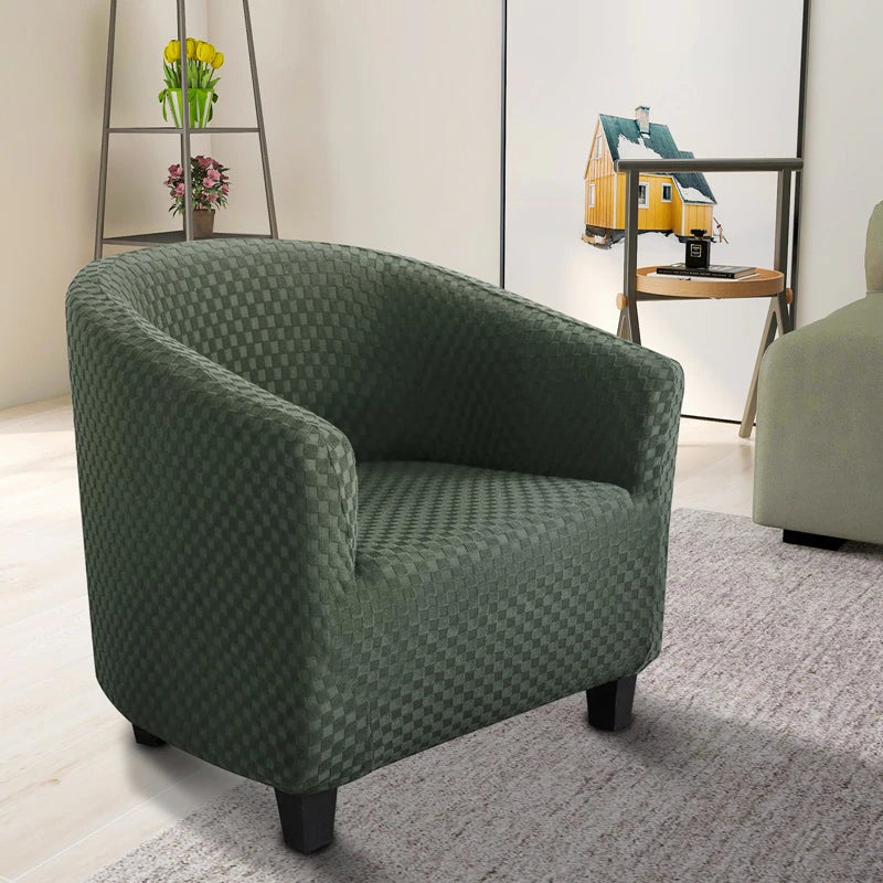 Housse de Fauteuil Cabriolet Damier Vert Kaki | Housse Moderne