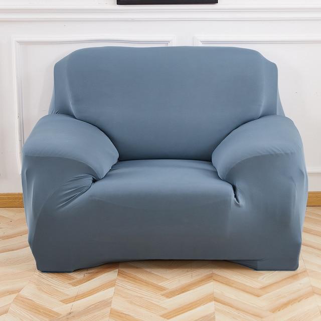 Housse de Fauteuil Club Gris Bleu-Housse-Moderne