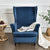 Housse de Fauteuil Crapaud Velours Bleu | Housse Moderne