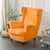 Housse de Fauteuil Crapaud Velours Orange