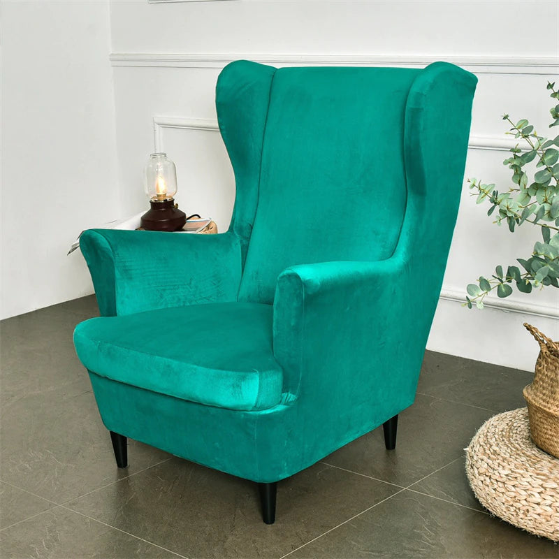 Housse de Fauteuil Crapaud Velours Vert