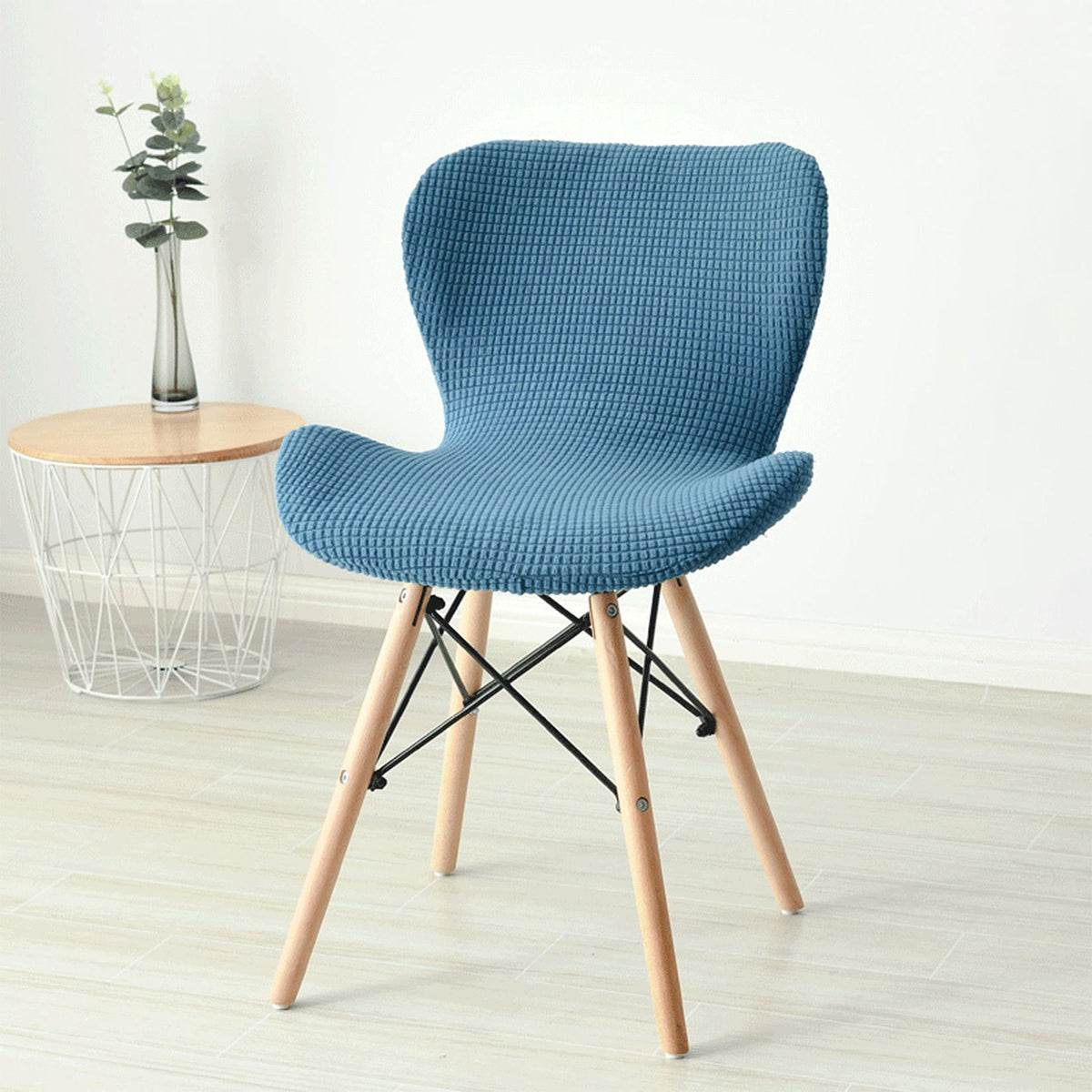 Housse Pour Chaise Scandinave Bleu Pétrole | Housse Moderne