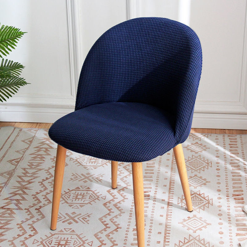 Housse Pour Chaise Scandinave Jacquard Bleu Marine | Housse Moderne