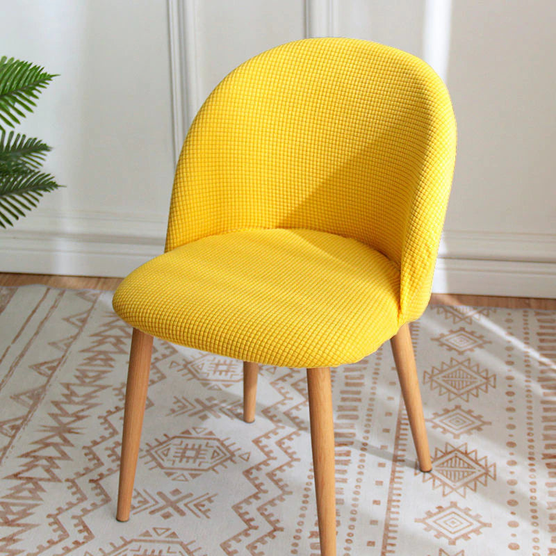 Housse Pour Chaise Scandinave Jacquard Jaune | Housse Moderne