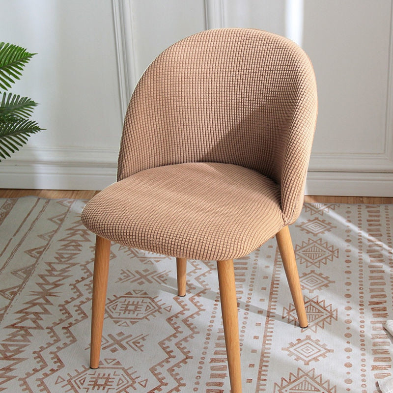 Housse Pour Chaise Scandinave Jacquard Marron Clair | Housse Moderne