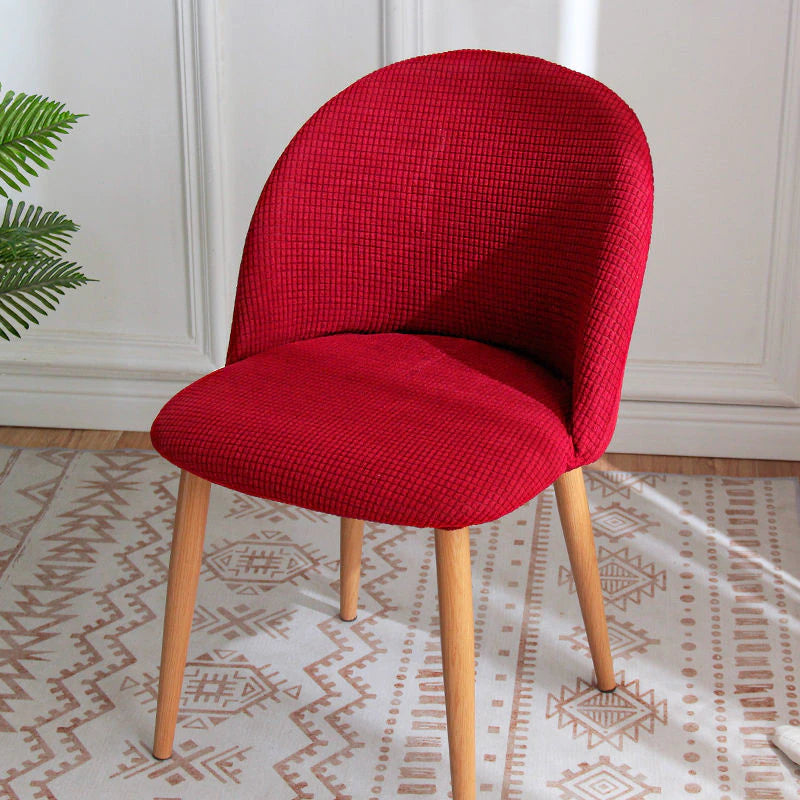 Housse Pour Chaise Scandinave Jacquard Rouge | Housse Moderne