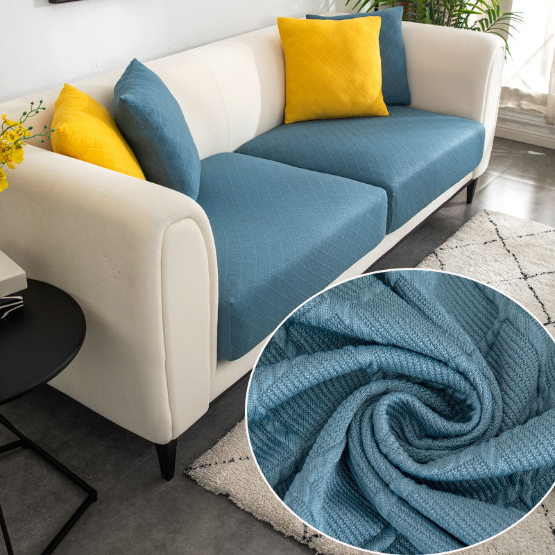 Housse Pour Coussin d&#39;Assise de Canapé Bleu Pétrole | Housse Moderne