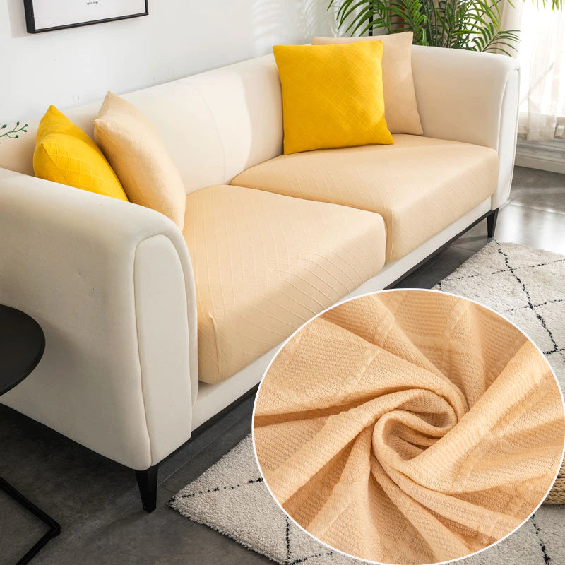 Housse Pour Coussin d&#39;Assise de Canapé Jaune Clair | Housse Moderne